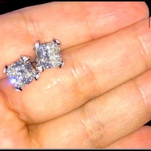 2ct Cushion Cut Earrings